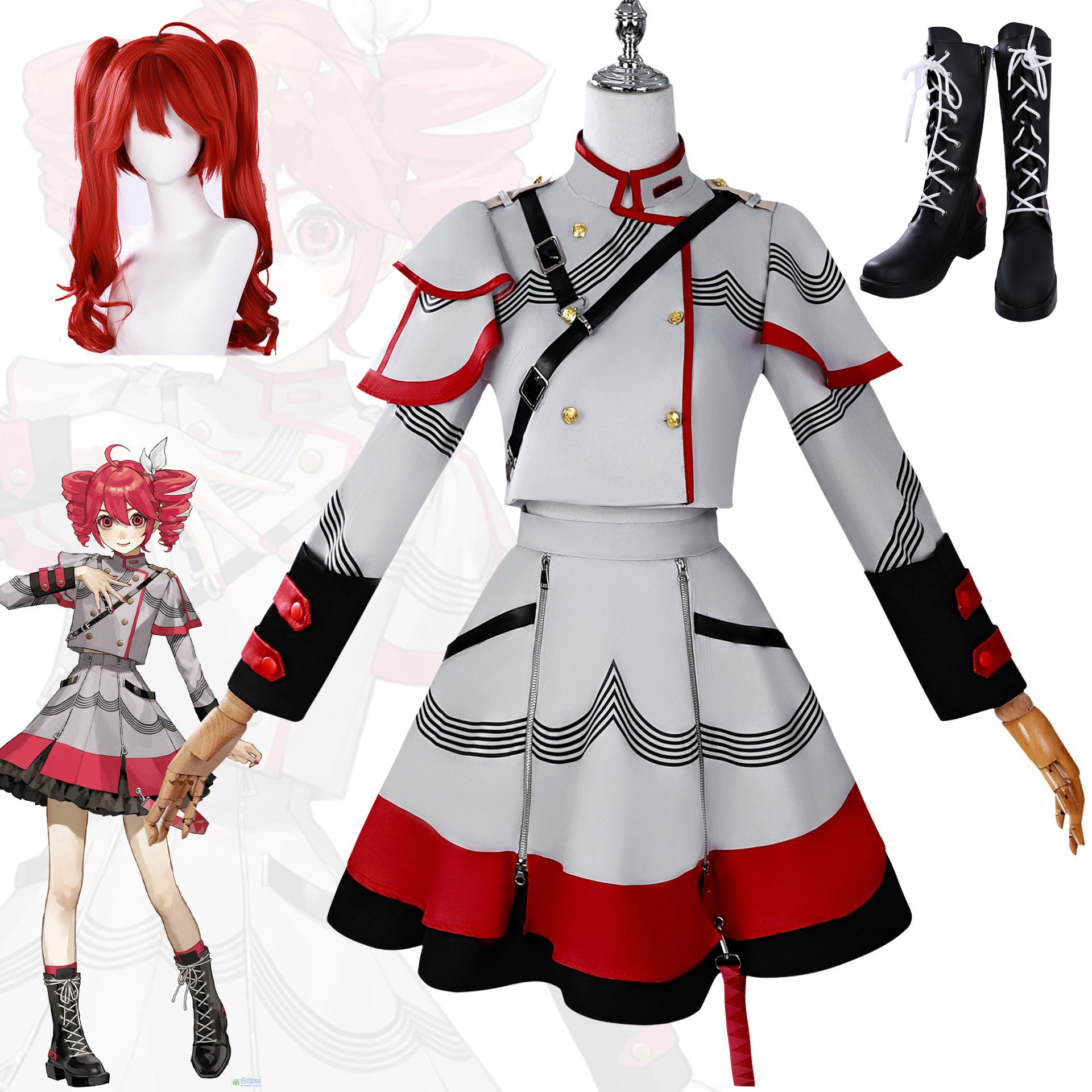 Anime Cosplay Makeup - Kasane Teto cosplay kostuum volwassen carnaval
