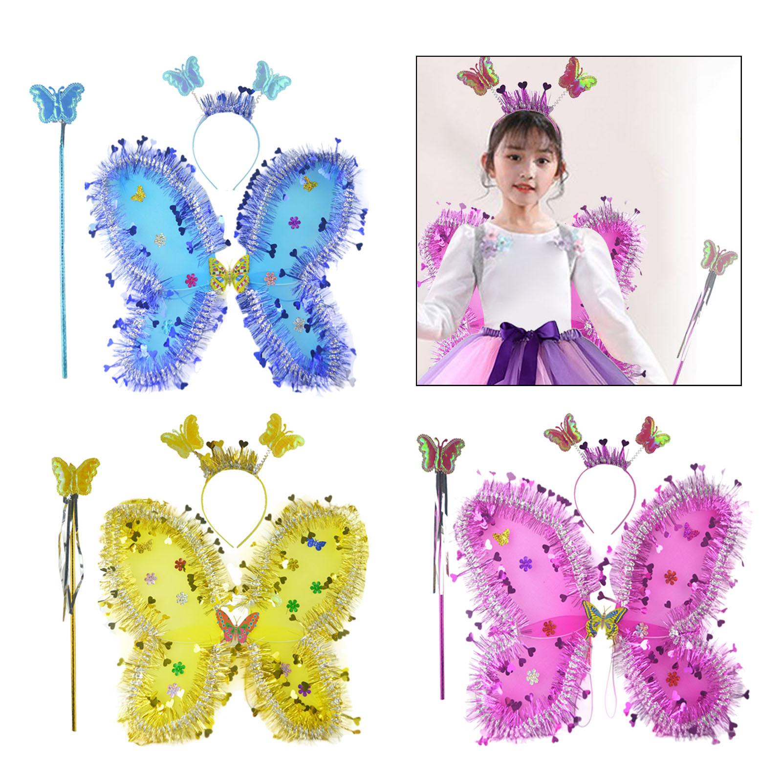 Anime Cosplay Girl Easy - Vlinderkostuum met hoofdband met sprookjesvleugels en
