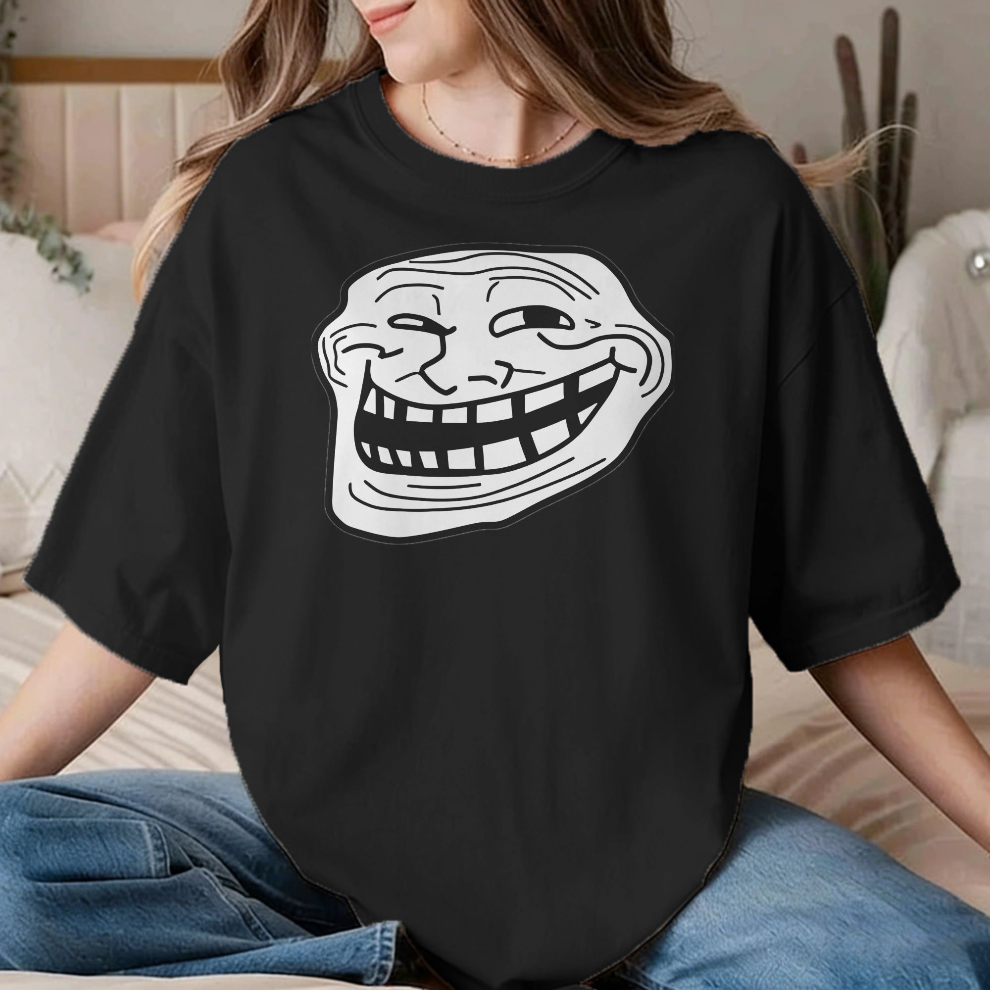 Anime Cosplay Meme - Leisure Trol Face Trollface MEME T-shirts