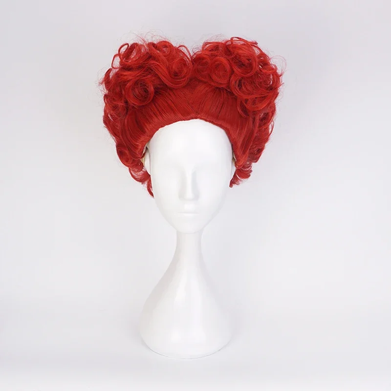Anime Cosplay With Red Hair - Alice Red Queen Cosplay Pruik Queen