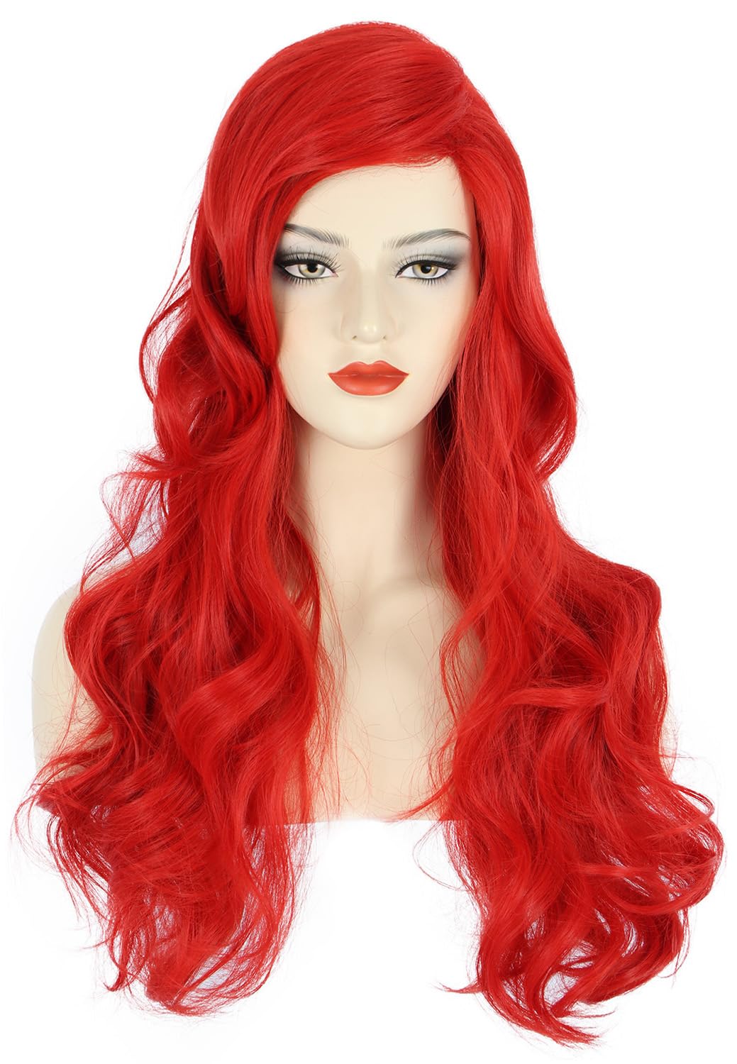 Anime Cosplay With Red Hair - Vrouwen Lange Golvende Rode Pruiken Halloween