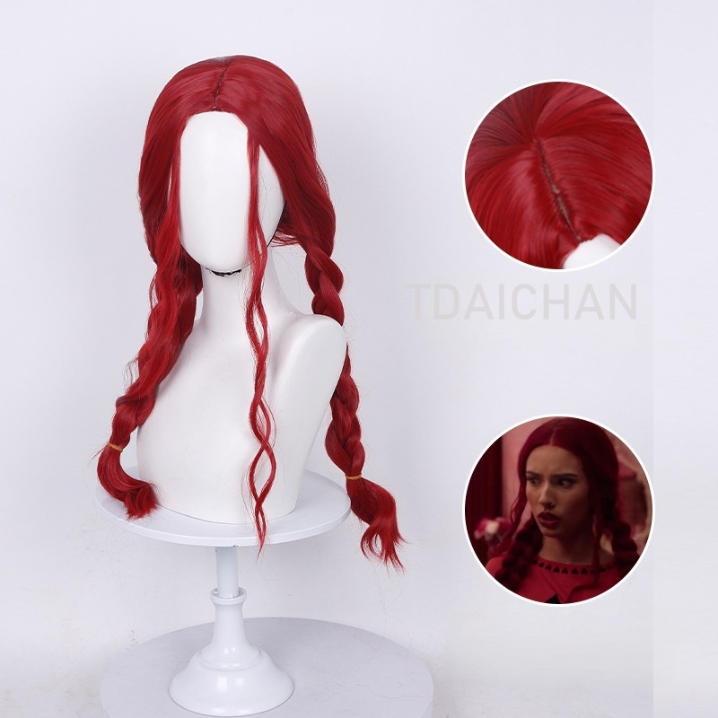 Krullende cosplaypruik Rode pr - Anime Cosplay With Red Hair recensie en prijs