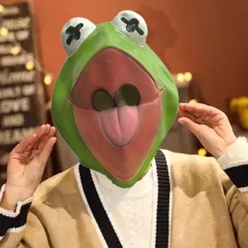 De Kermit Kikker Meme Hoofdmas - Anime Cosplay Meme recensie en prijs